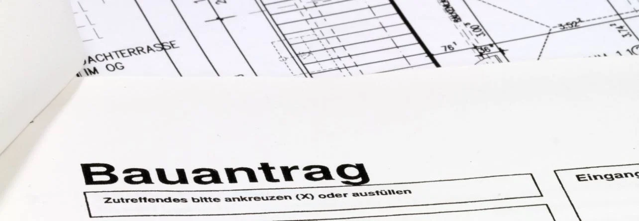 ausgedruckter Bauantrag